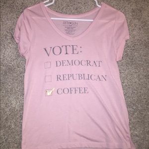 Funny Voting Light Pink Tee Shirt